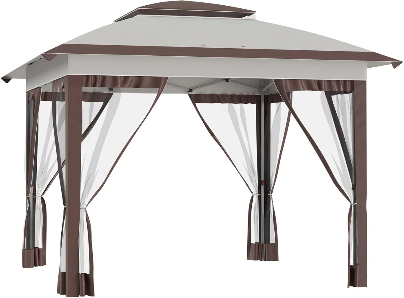 12' x 12' Pop Up Canopy Tent with Netting and Carry Bag, Instant Sun Shelter with 137 sq.ft Shade, Tents for Parties