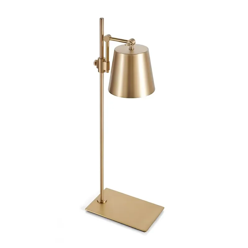 Vintage Brass Desk Lamp Creative Architect Design Reading Light for Bedroom Living Room Study Recycled Material Unique Table
