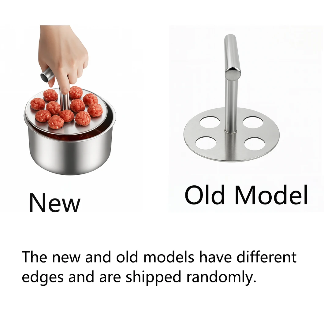ماكينة صنع كرات اللحم اليدوية 6/12 فتحة متعددة الوظائف من الفولاذ المقاوم للصدأ ماكينة صنع اللحوم للمطبخ المنزلي قالب كرات اللحم مجموعة صنع كرات اللحم #6