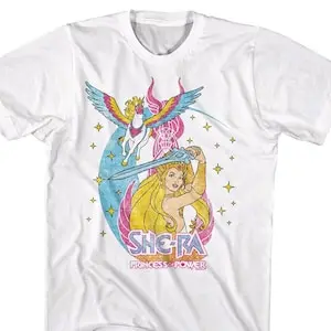 She-Ra Men\'s T Shirt Swiftwind in Star Light Retro Graphic Tees