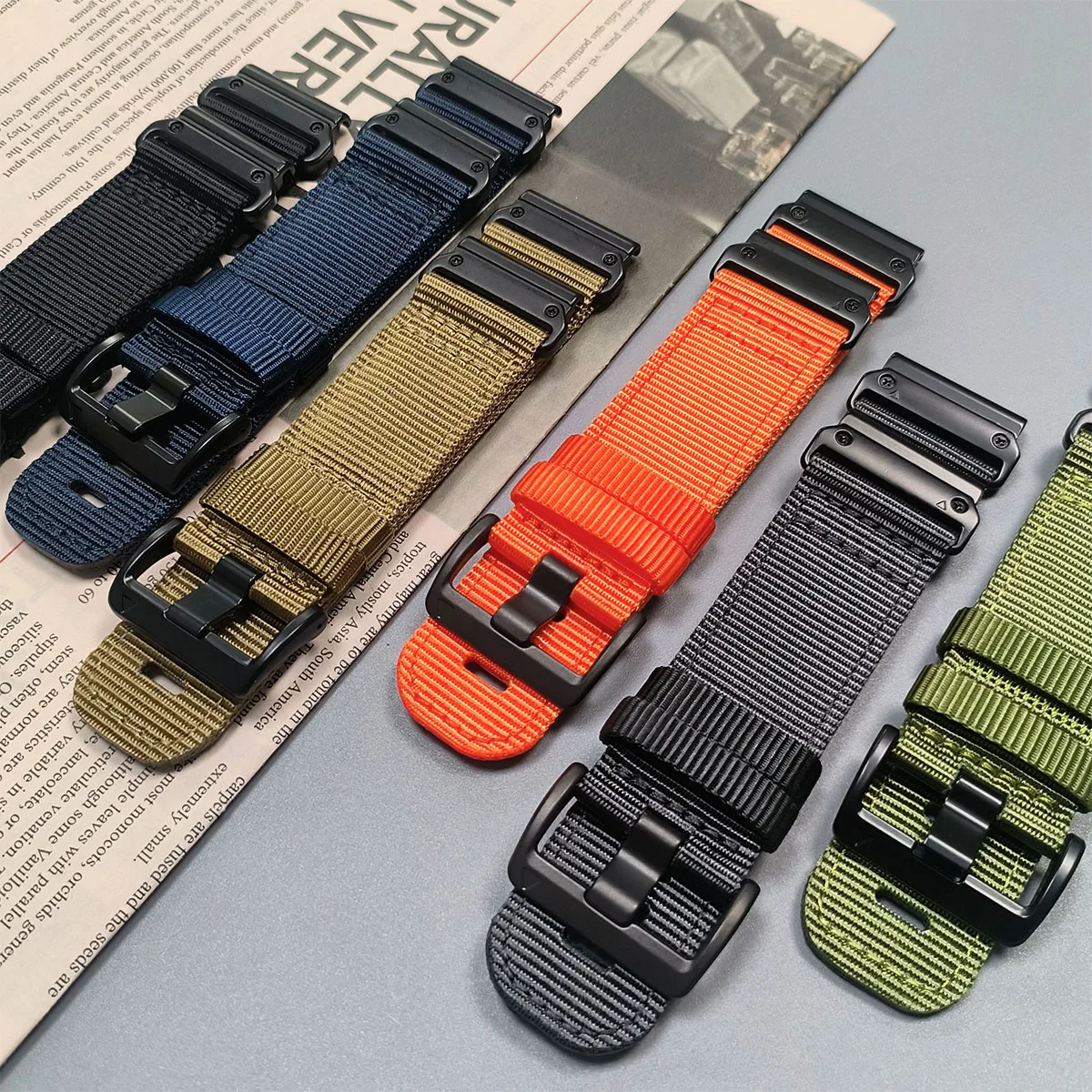 26mm 22mm Nylon Watch Band For Garmin Fenix 8Pro Quick Fit Strap Tactix 8/Epix/Descent/Fenix7 7x 6 6xPRO 5x Puls Bracelet Correa