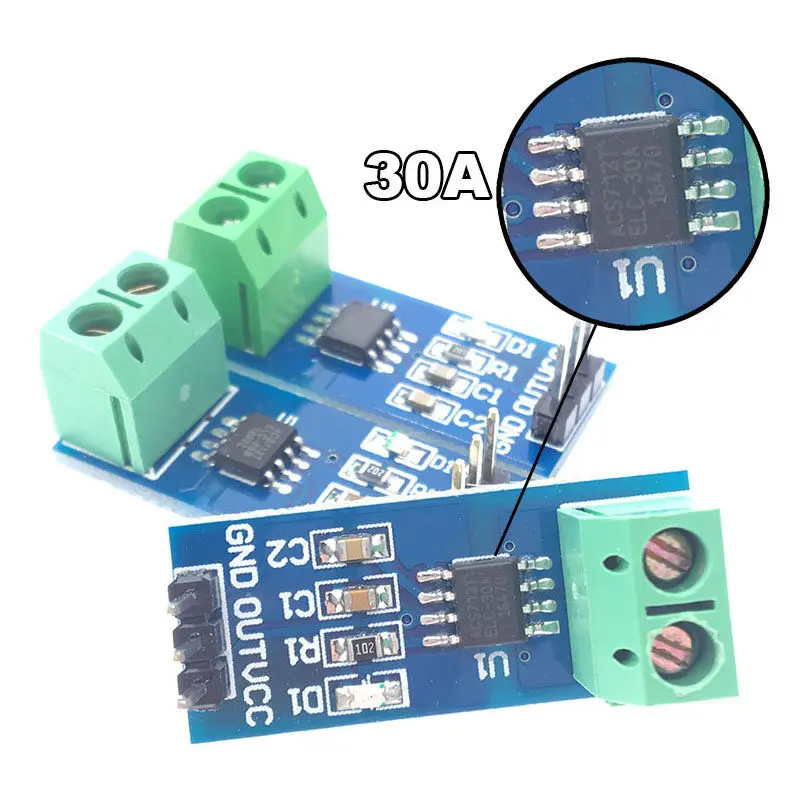 5A 20A 30A Hall Current Sensor Module ACS712 Model For Arduino AC DC Current Detection Board