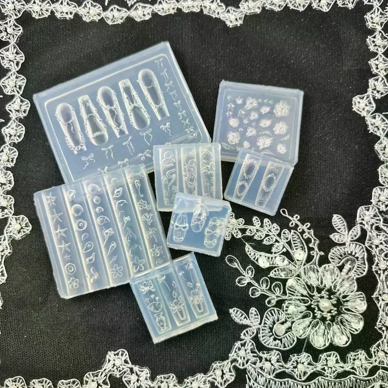 الإبداعية متعة Bowknot زهرة مسمار الفن قالب من السيليكون اليدوية مسمار الفن قالب الديكور الكرتون الفن قالب DIY بها بنفسك اكسسوارات أداة