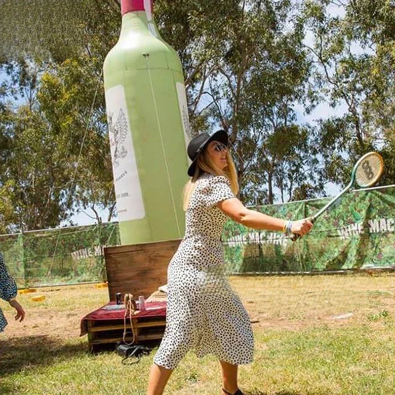 Contenitore di birra personalizzato per bottiglia gigante all'aperto per vino gonfiabile, modello di champagne con ventilatore per la pubblicità