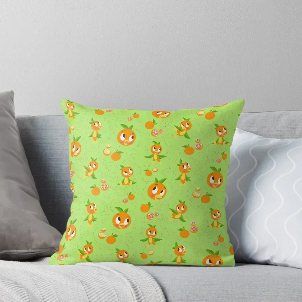 

Hello Sunshine! - Orange Bird (green background) Throw Pillow Sofa Cushions Cover Cushions Cover pillow