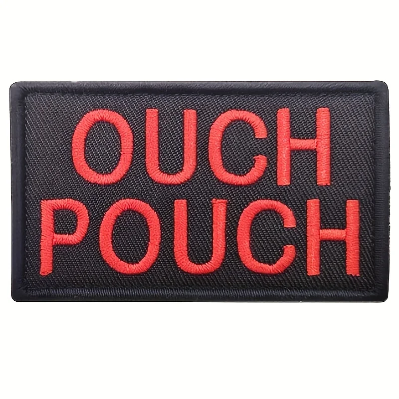 Ouch Pouch Embroidered Patch – Tactical Morale Applique with Hook & Loop Velcro, First Aid Kit Patch for Bags, Jackets, Tactical