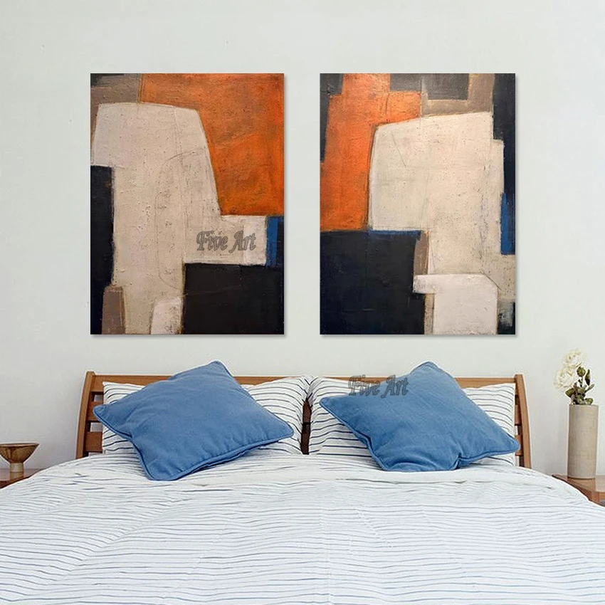 

Украшение офиса, современные акриловые произведения искусства, абстрактная дизайнерская картина из 2 предметов, большие размеры холста, картины маслом, стены, художественный выставочный декор