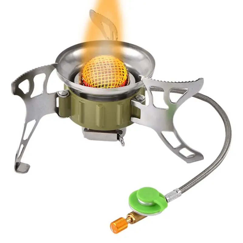 Camping Stove Windproof Camp Stove Backpacking Stove Burner Foldable 1400-2900W Propane Camping Stove For Outdoor Hiking Picnic