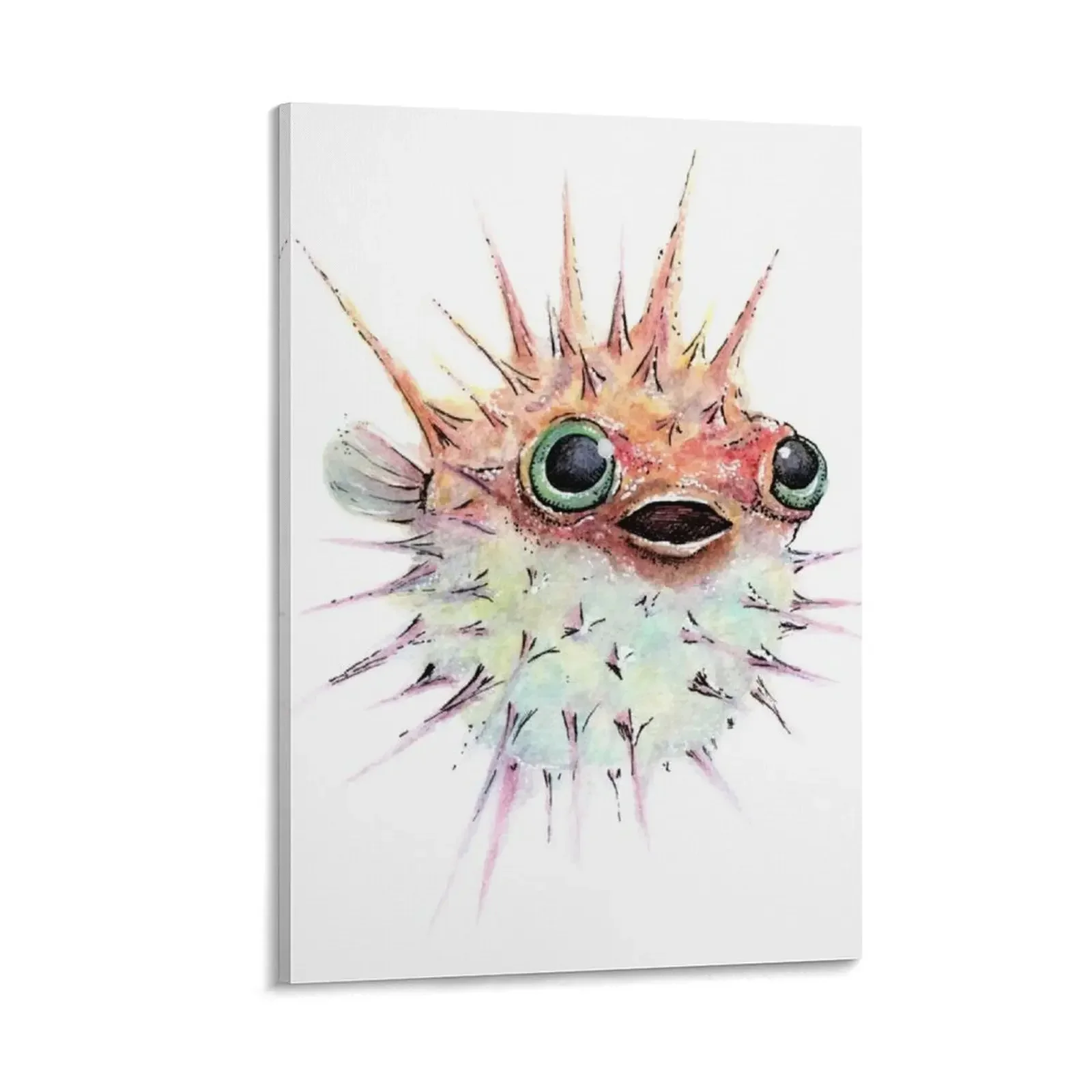 

Watercolor puffer fish Canvas Painting home decorations and organization aesthetic room decoration Wall decoration poster