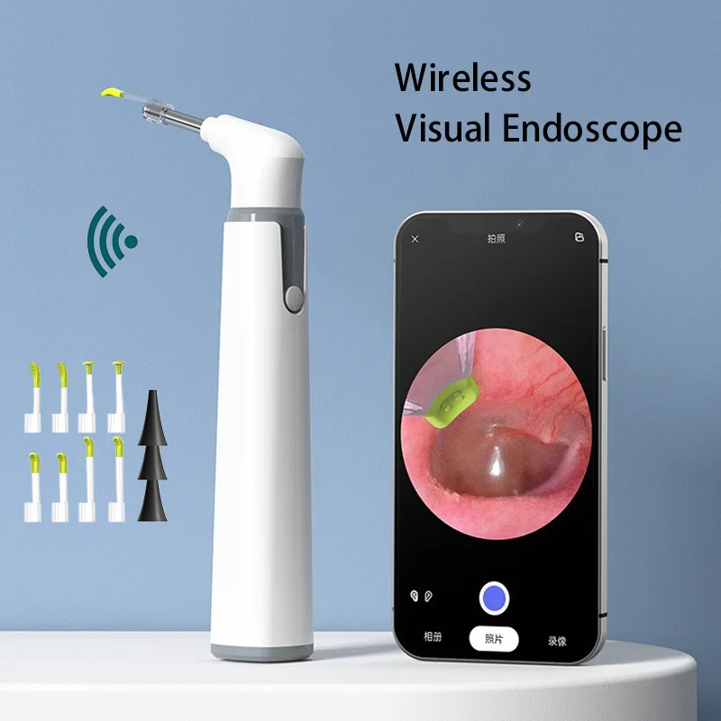 

Ear Endoscope Camera 3.9mm Wireless Otoscope 720P HD WiFi Ear Scope With 6 LED For Kids And Adults Support Android And iPhone