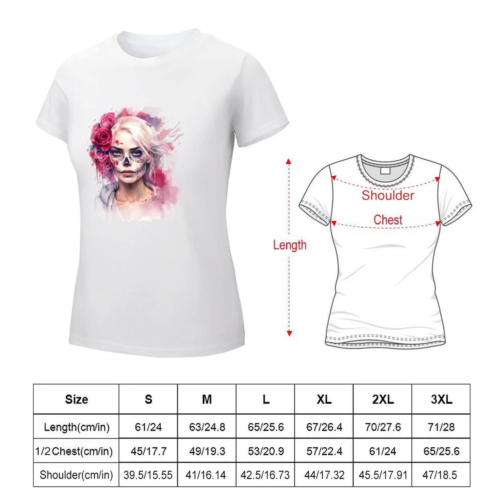 Women Witch Halloween Watercolor Classic Style T-shirt kawaii clothes funny summer clothes t-shirts for Women cotton