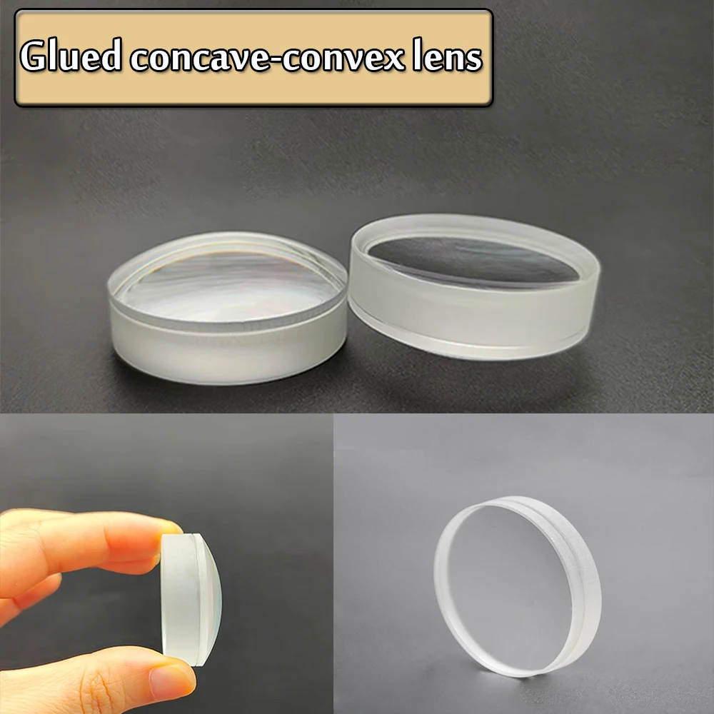 Glued Concave-Convex Lens Achromatic Diameter 26Mm 36Mm 38Mm Optical Glass Element Video Microscope Lens