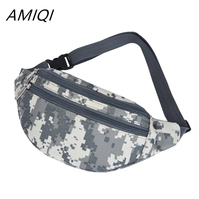 AMIQI Men's Bag Outdoor Hiking Camping Handbag Accessories Tools Pack Travel Pauch Male Crossbody Chest Money Belt Bag