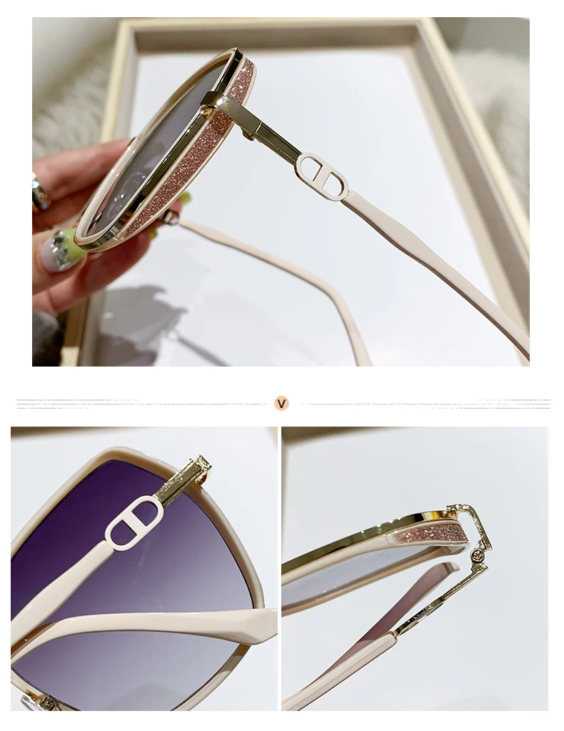Neuer Stil mit großem Rahmen, Flash-Straßenfoto, Outdoor-Modetrend, große Rahmen-Sonnenbrille, Anti-UV-Sonnenbrille – Detail 4