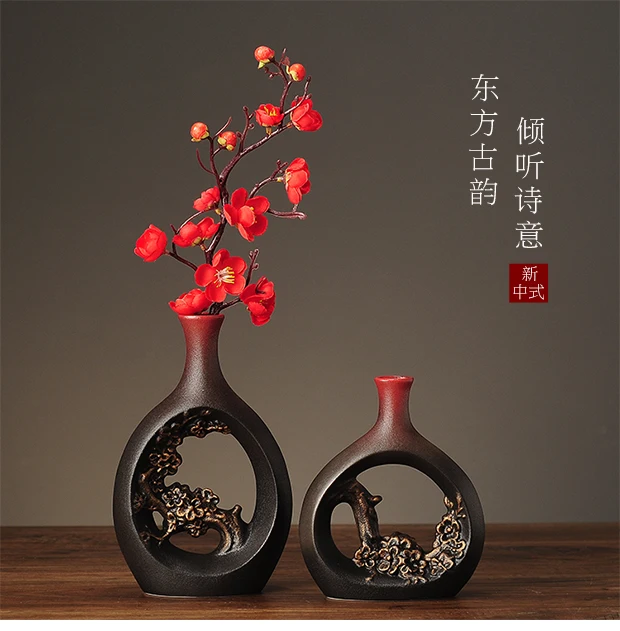 New Chinese-style ornaments wine cabinet home decoration living room home decoration soft handicrafts TV cabinet decoration