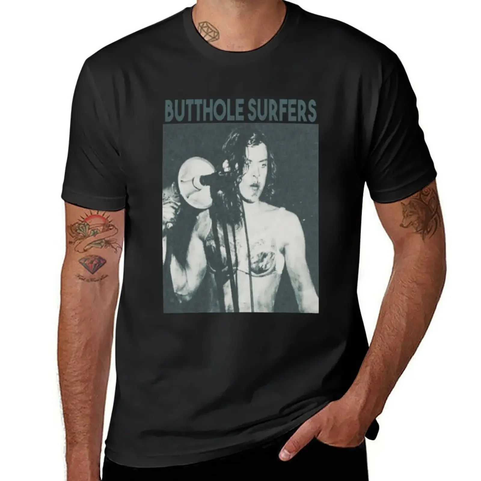 

Butthole Surfers, 90s vintage surfers T-Shirt graphic t shirt vintage boys animal print T-shirts for men cotton