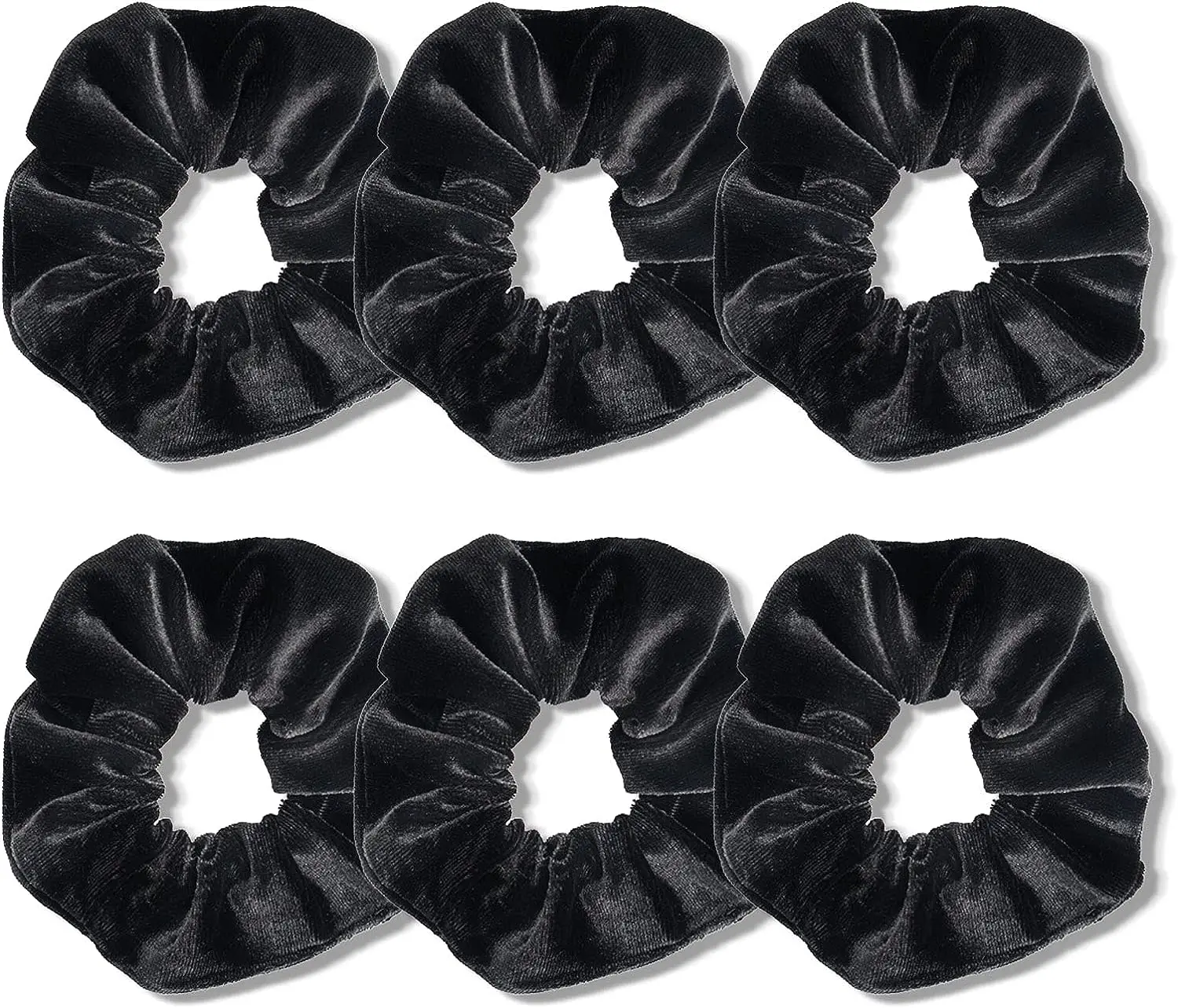 6 Pcs Satin Scrunchies Elastic Hair Bands Satin/Velvet Hair Ties Satin Hair Scrunchies for Frizz Prevention Polytail Holders,