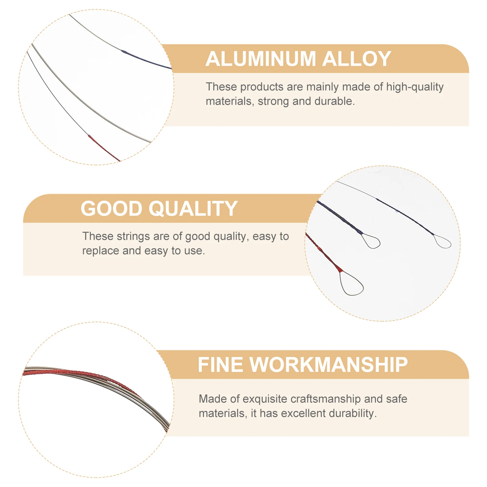 

4 Pcs Liuqin String Set High Quality Alloy Easy Replacement Musical Instrument Accessories Liu-chin Strings Resonant Sound