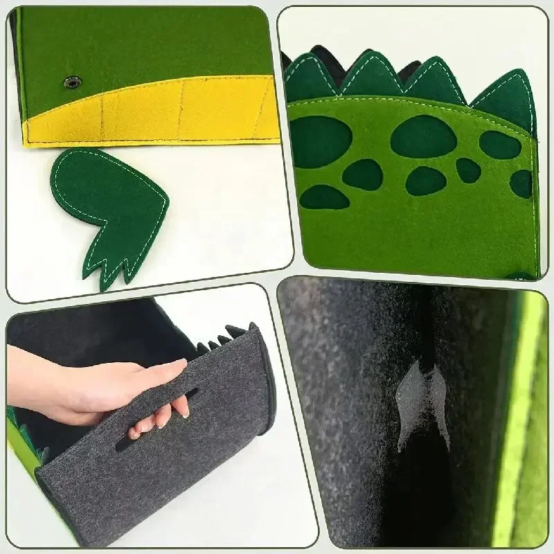 Kids Toy Storage Organizer Large Felt Storage Basket, Detachable Storage Box, Crocodile Storage Bucket