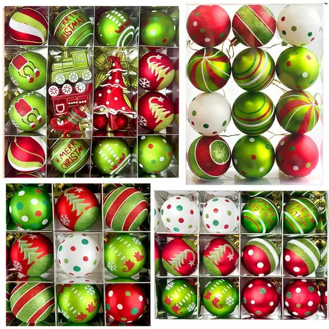 Christmas Ball Decoration Green Monster Xmas Tree Ornament Green Painted Xmas Hanging Tree Pendant New Year Christmas Home Decor