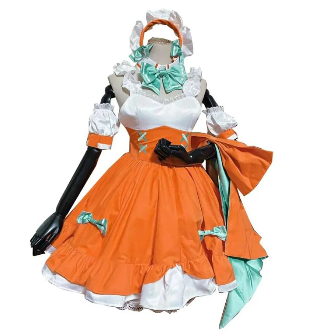 

2023 VTuber Takanashi Kiara Hololive EN Cosplay Kusotori Girls Orange costume dress