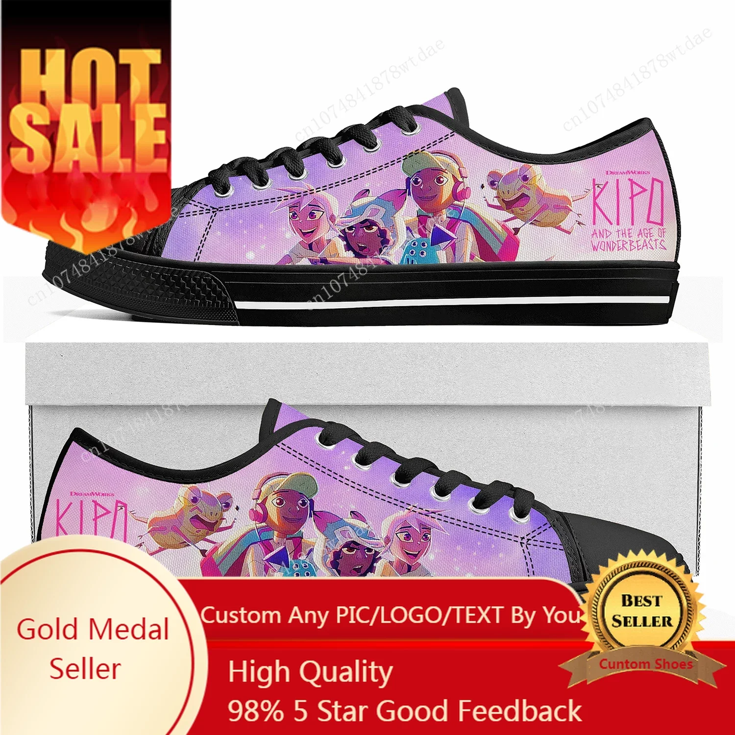 Kipo And The Age Of Wonderbeasts Low Top Sneakers Womens Mens Teenager High Quality Canvas Sneaker Casual Anime Customize Shoes