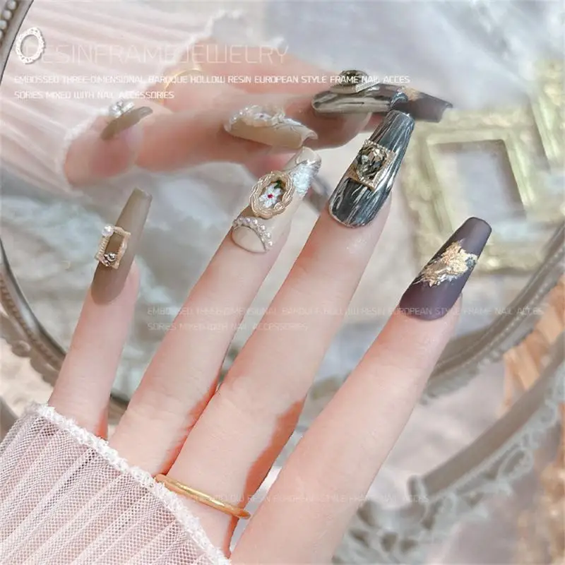 1~4SETS New Nail Accessories Relief Manicure Three-dimensional Nail Jewelry Rhinestones/accents Hollow Nail Jewelry