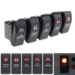 1 Piece Waterproof Universal 20A 5 Pin Marine Switch SPST ON-OFF Car Switch Boat Truck Light with Dual Illuminated LED