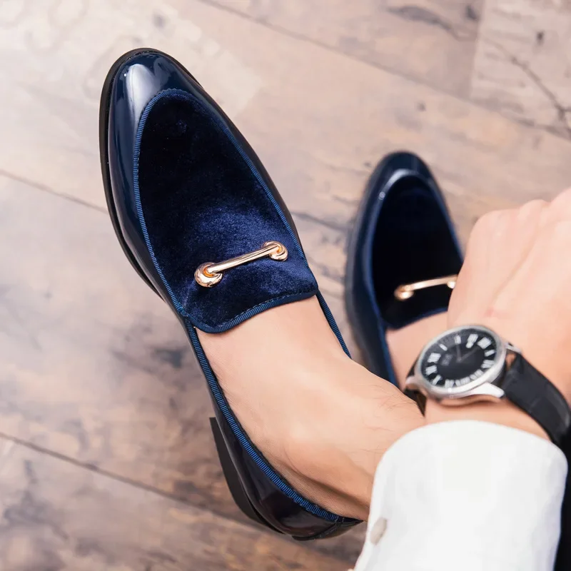 Men Shoes Fashion Business Dress Shoes Classic Slip on Loafers Luxury Wedding Shoes for Men Italian Oxford Leather Shoe Big Size