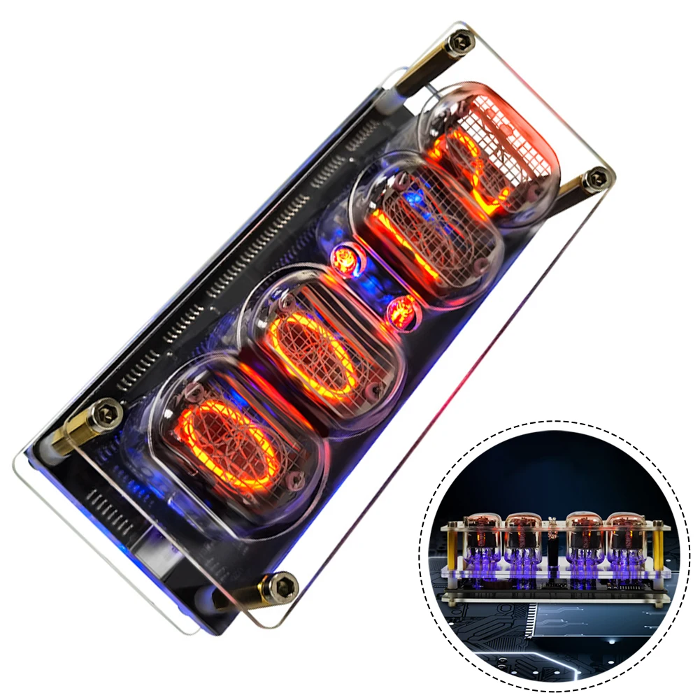 

LED Nixie Clock IN12 Retro Glow Tube Clock with Energy Efficient Features and Innovative USB Power Functionality