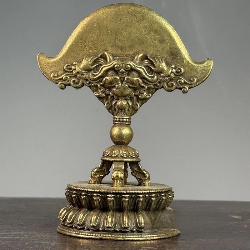Rare two-piece set, retro alloy copper old pulp, diamond pestle, diamond moon magic tool with base ornament process decoration