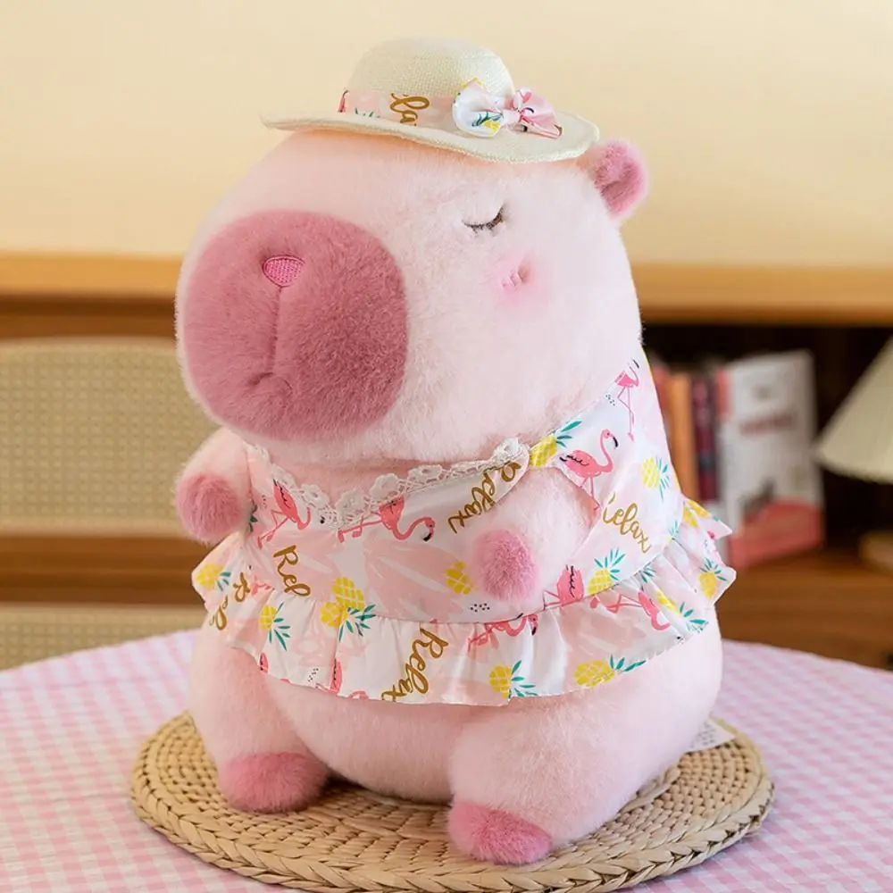 

Beach Clothes Capybara Plush Toy Summer Swimming Circle Capibara Anime Fluffty Toy Soft Cute Capybara Plush Doll Christmas