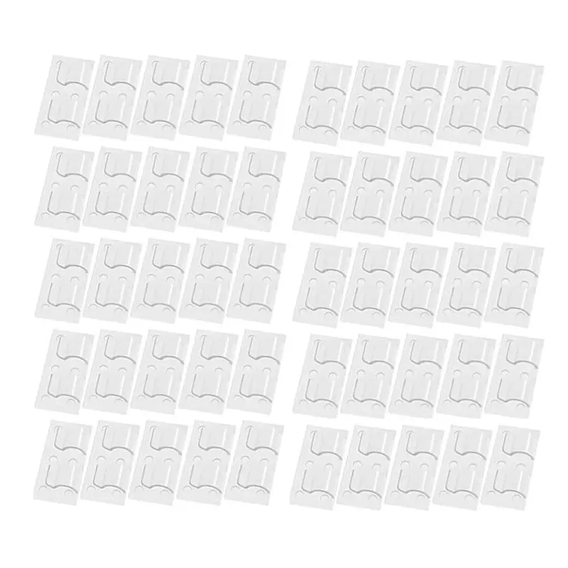50Piece Outdoor Light Clips Wire Fixers Self-Adhesive Wire Clips Cable Organizers For String Lights Decorations Cables-New