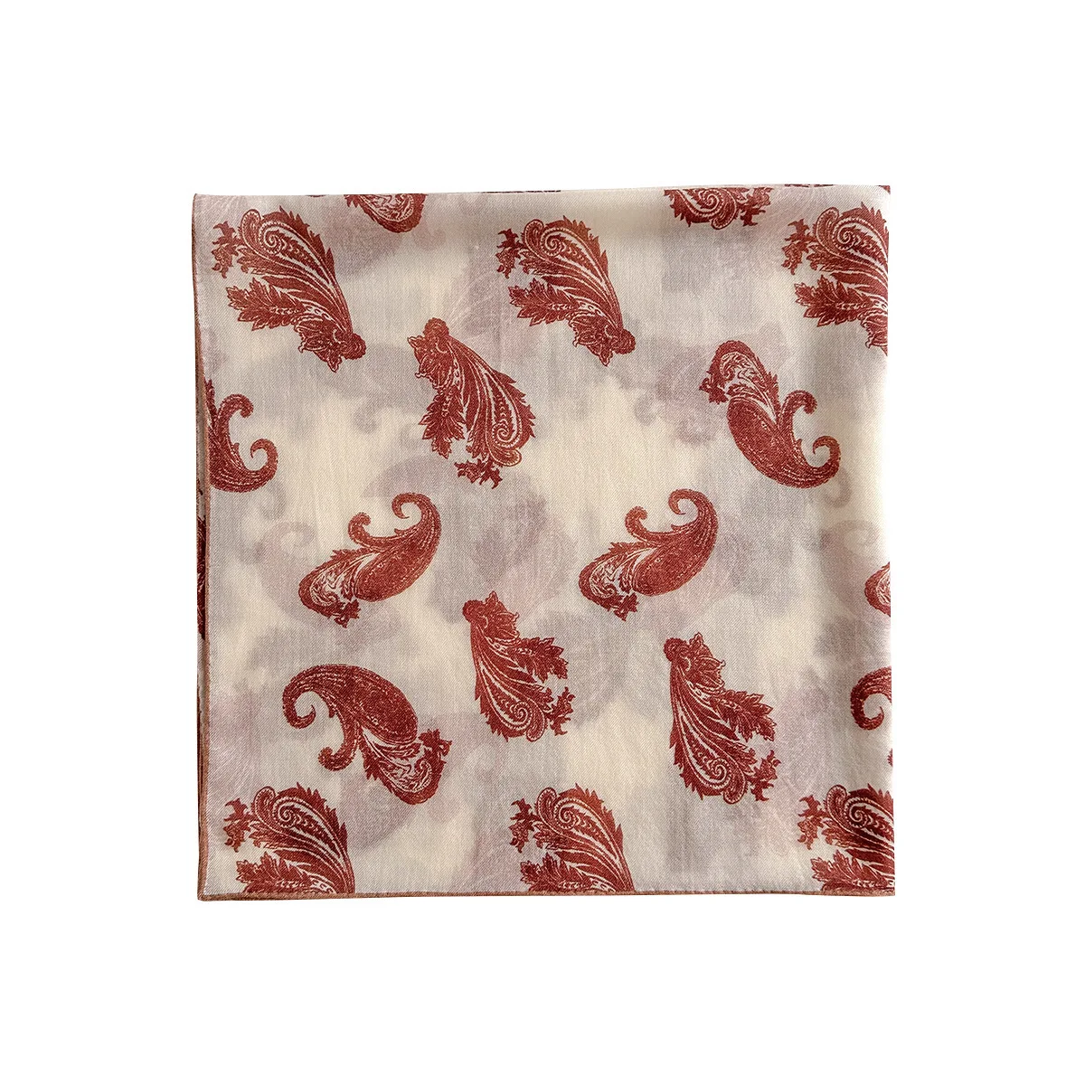 Women Retro Paisley Water Soluble Wool Large Square Scarf, Warm Elegant Shawl, Versatile Luxury Feel Wrap for Fall Winter