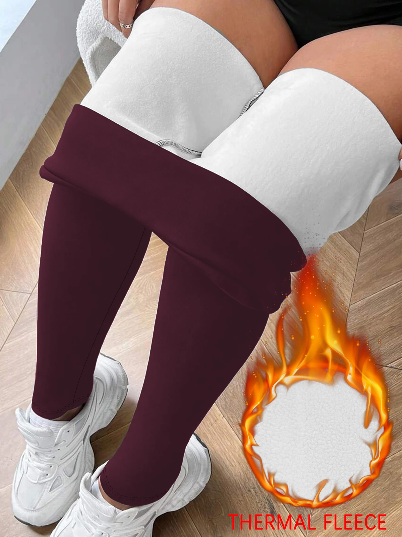 

Women's Thick Soft Winter Leggings High Waisted - Fleece Lined Thermal Tummy Control Workout Running Yoga Warm Pants