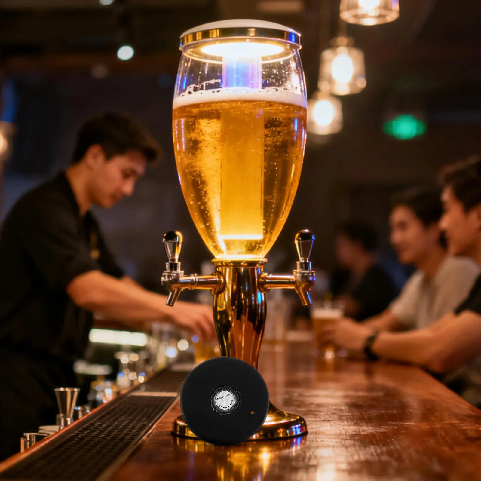 Beer Tower Cap LED Light Sealing Lid Replacement Beer Dispenser Margarita Mimosa Tower Drink Fountain Accessory Fresh Leak-Proof