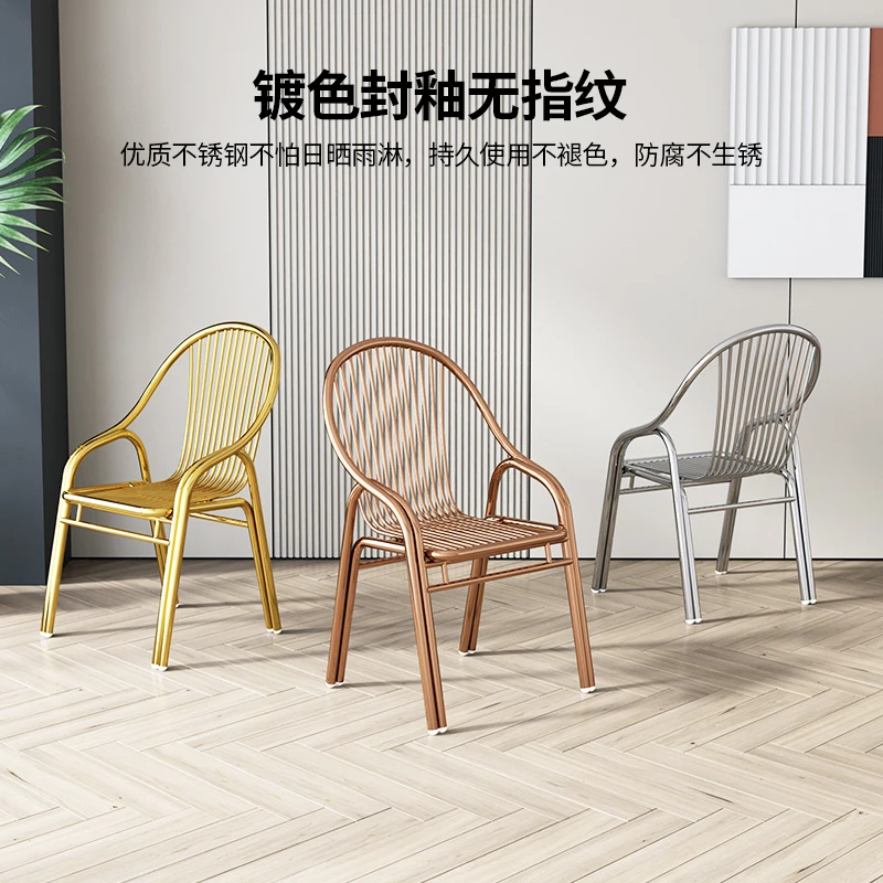 

Casual Home Dining Chair Office Chair Modern Outdoor Stacked Back Chair