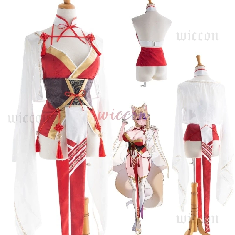 

Doujin Fox Cosplay Japanese Mai Shiranui Cosplay Costume Kimono Red Dress Yae Guuji Dress Party Outfit Sexy Uniform Women Costum