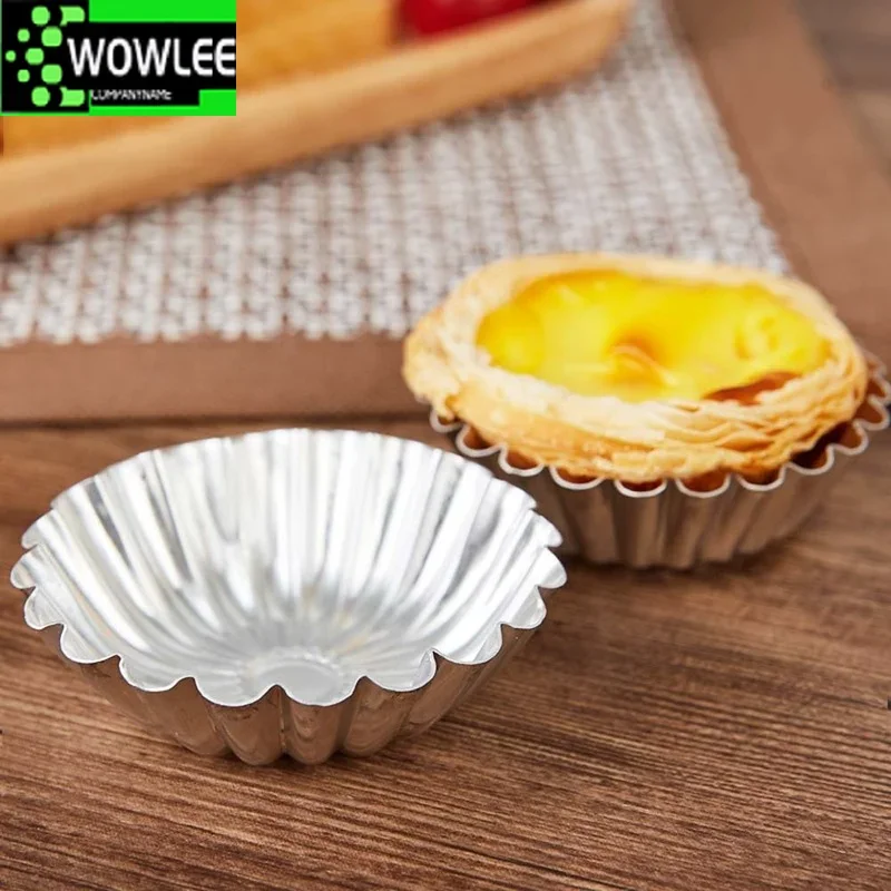 25pcs Mini Carbon Steel Tart Molds Cupcake Cookie Pudding Pie Mould Non-stick Baking Tool Muffin Cups  Accessories