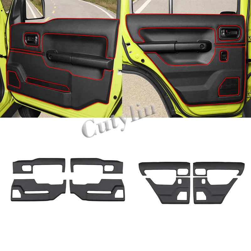 

For Suzuki Jimny Nomade 2025 2026 Leather Front Rear Door Door Anti Kick Pad Interior Car Door Panel Protection car Accessories
