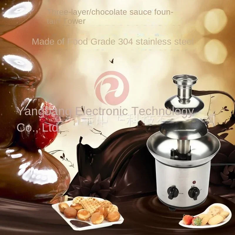 Three-Layer Chocolate Machine DIY Mixer Chocolate Fountain Driving Machine Melting Pot Chocolate  Melting Pot