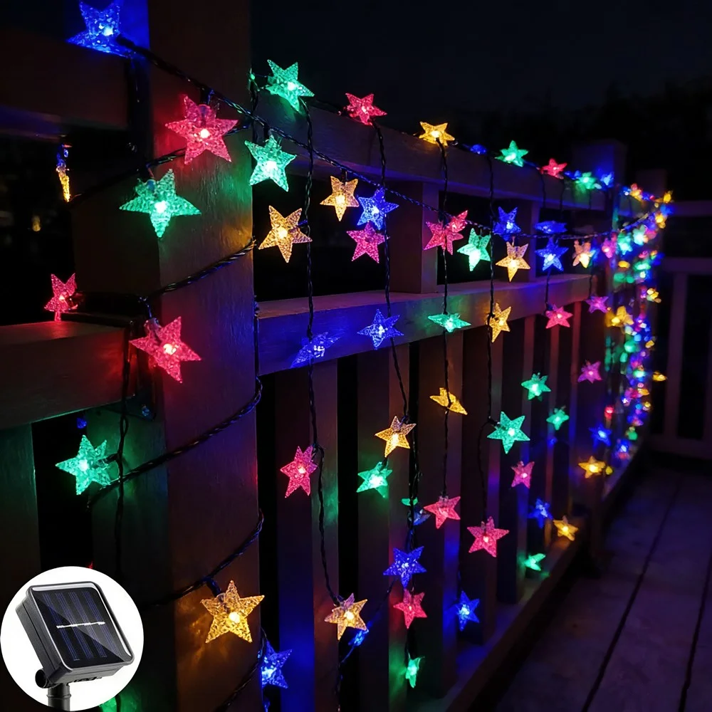 

Outdoor Party Decoration Fairy Lights 12m/7m/5m Solar Star String Lights LED Solar Garden Lights Courtyard Wedding for Christmas