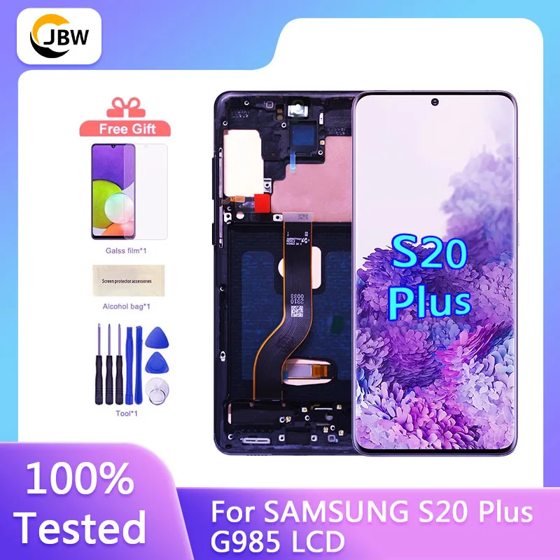 Pantalla Super AMOLED para Samsung Galaxy S20 Plus G985F G986F, Pantalla LCD para Samsung Galaxy S20 Plus G985, Funciona con Huella Dactilar