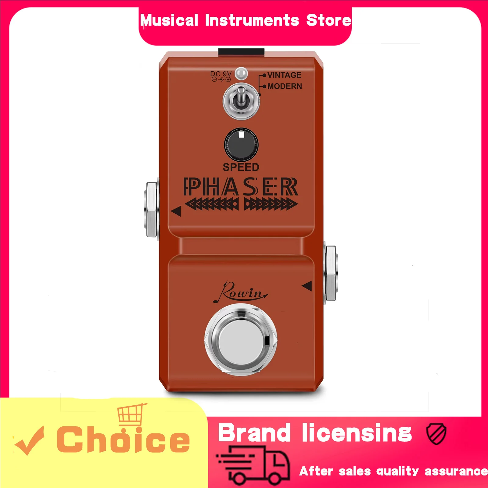 

ROWIN Guitar Effect Pedal LN-313 Phaser Phase Shift Effects Mini Size True Bypass Pedal Electric Guitar Accessories&Parts