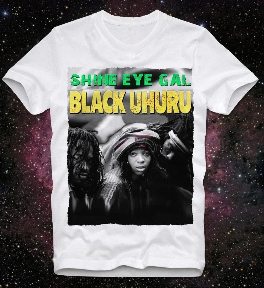 Black Uhuru Sponji Reggae Black Eyed Peas Rasta Arrival Crewneck Neck Rastafari Shiny Eye Gal Retro Vintage Bob Marley T Shirt