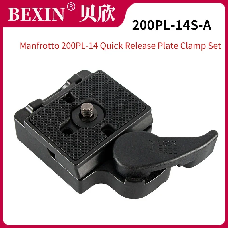 Manfrotto Quick Release Plate 200PL-14 Quick Release Clamp Aluminium Lekki Kompatybilny z akcesoriami do aparatu Manfrotto
