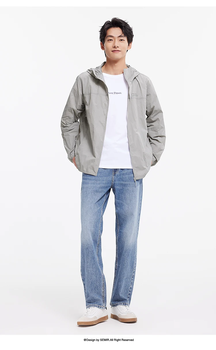 Semir Mens UV Jacket 2026 Hooded Cool Feeling Tops Couple Style Regular Shoulder Casual Fashion Soft Daily Wear