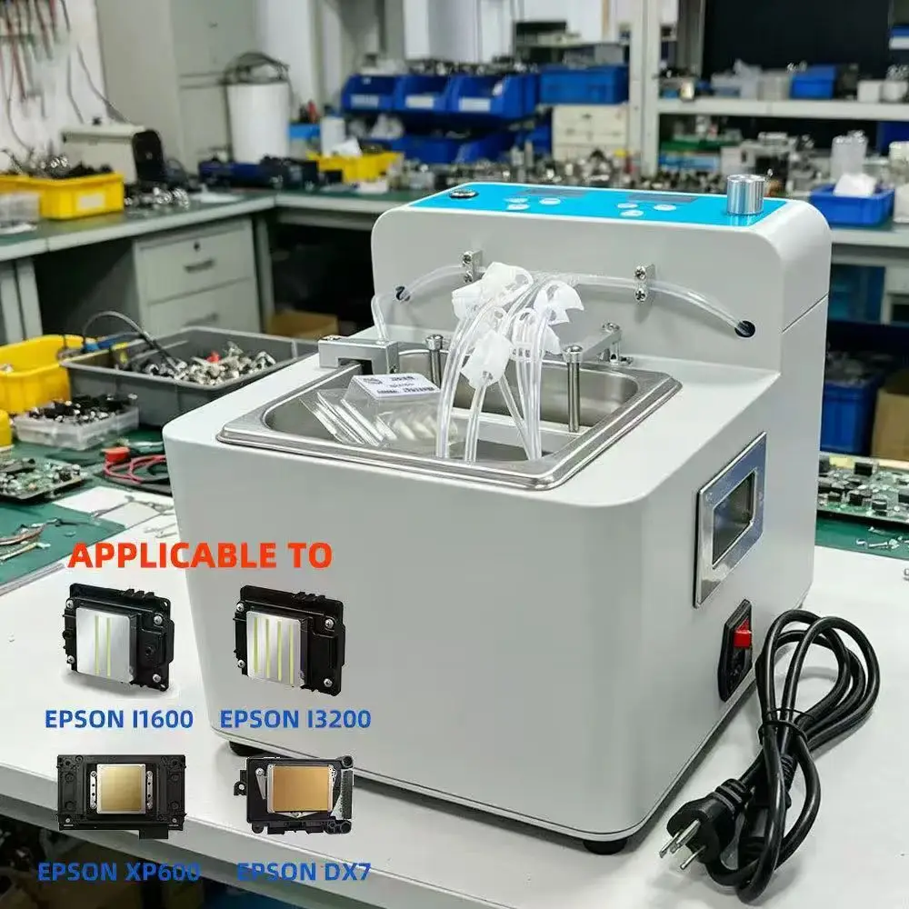 Printhead Cleaning Machine Ultrasonic Automatic Print Head Cleaner for 1600/DX7/I3200/XP600 Nozzle Unblocker & Flushing Tool view 4