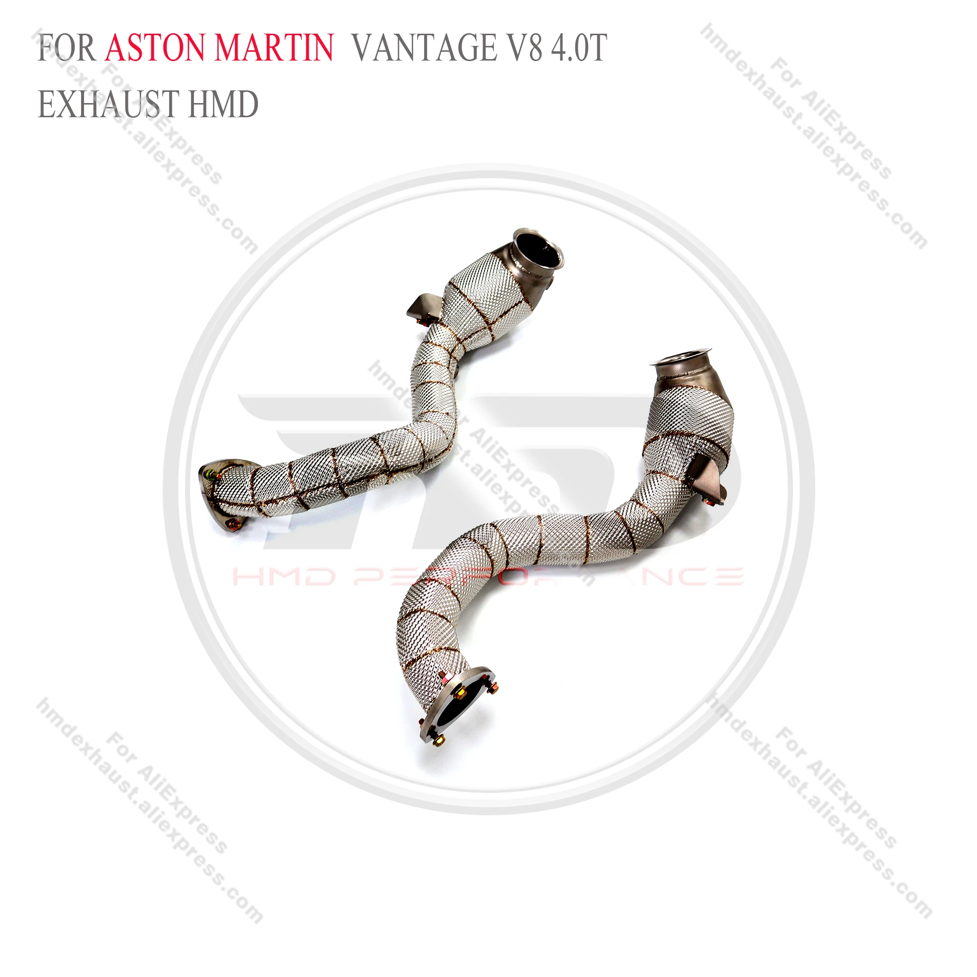 HMD Exhaust System Performance Middle Pipe for Aston Martin VANTAGE V8 4.0T With Heat Shield Racing Pipe