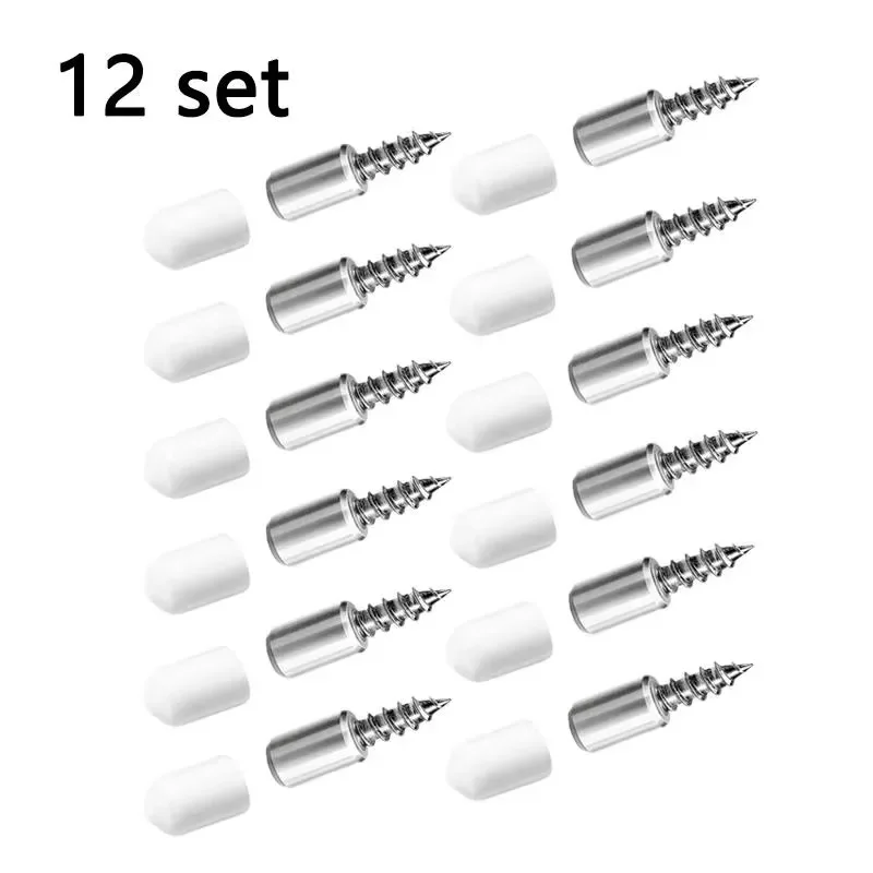 Self Tapping Screw Layer Plate Holder Wardrobe Septum Brackets Fixed Screws Shelf Support Pegs with Non-Slip Sleeves